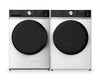 Laveuse à chargement frontal de 5,2 pi3 et sécheuse de 8,0 pi3 avec culbutage et Steam Care de Midea - blanches