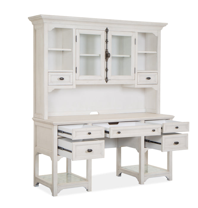 Bureau Milson de 64 po avec rangement et tablettes réglables - albâtre