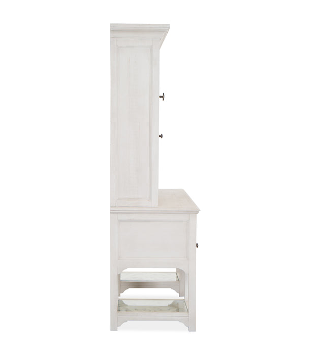 Bureau Milson de 64 po avec rangement et tablettes réglables - albâtre