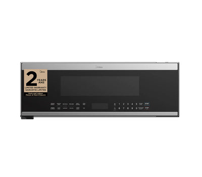 Midea 1.2 Cu. Ft. Slim Over-the-Range Microwave with 400 CFM - Stainless Steel - MMO12S14ASTC | Four à micro-ondes à hotte intégrée mince Midea de 1,2 pi³ et de 400 pi3/min - acier inoxydable - MMO12S14ASTC | MMO12S14