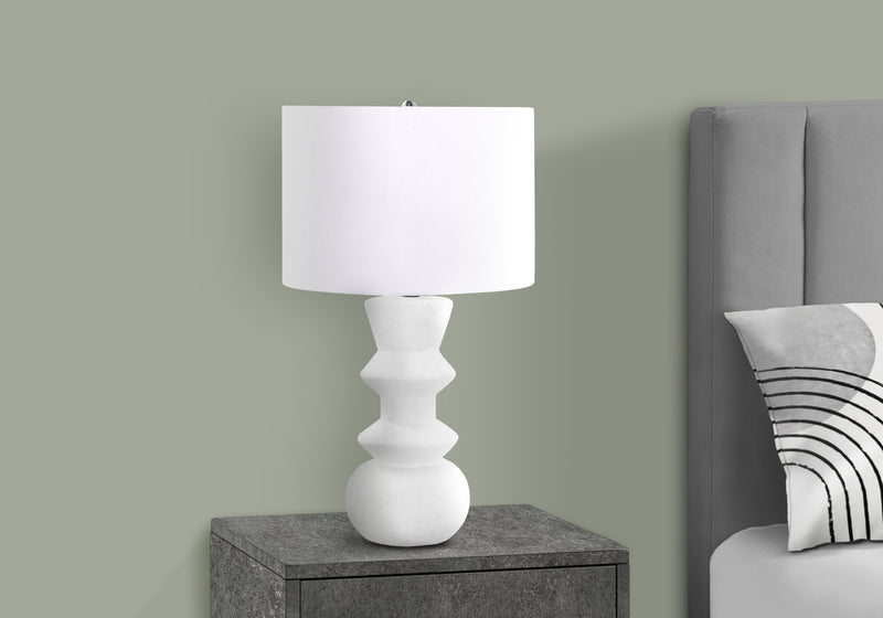 Lampe de table de 26 po en céramique crème