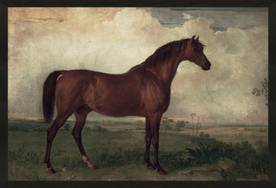 Vintage Horse II Framed Linen Textured Artwork - 25" x 37"|Œuvre d’art en lin texturée et encadrée « Vintage Horse II » - 25 po x 37 po