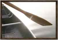 Œuvre d’art encadrée au fini lin « Boats Paddle » - 25 po x 37 po
