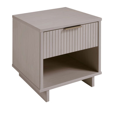 Manhattan Comfort Granville Modern Nightstand with Full Extension Drawer - Light Grey|Table de nuit moderne Granville de Manhattan Comfort avec tiroirs à extension complète - gris pâle