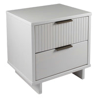 Table de nuit moderne Granville de Manhattan Comfort avec tiroir à extension complète - blanche