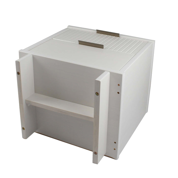 Table de nuit moderne Granville de Manhattan Comfort avec tiroir à extension complète - blanche