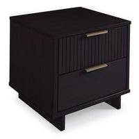 Table de nuit moderne Granville de Manhattan Comfort avec 2 tiroirs à extension complète - blanche