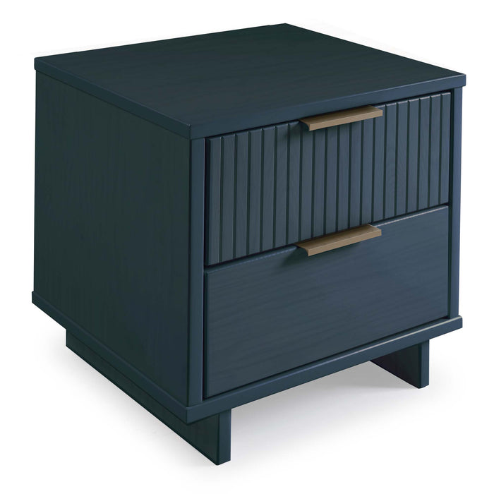 Table de nuit moderne Granville de Manhattan Comfort avec tiroir à extension complète - gris clair