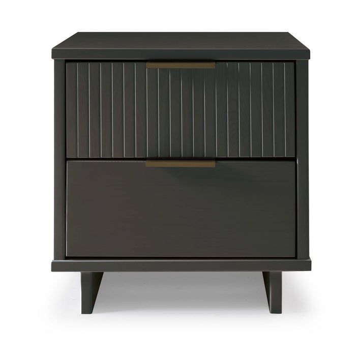 Table de nuit moderne Granville de Manhattan Comfort avec tiroir à extension complète - noire