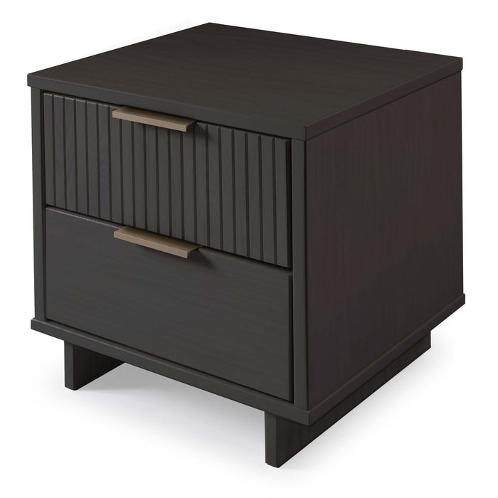 Table de nuit moderne Granville de Manhattan Comfort avec tiroir à extension complète - noire