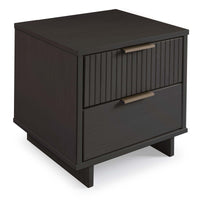 Table de nuit moderne Granville de Manhattan Comfort avec tiroir à extension complète - noire