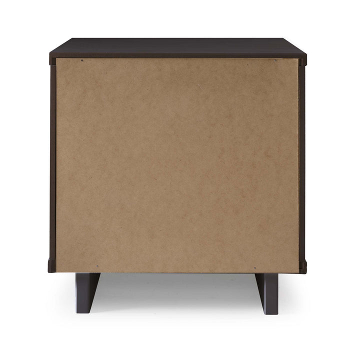 Table de nuit moderne Granville de Manhattan Comfort avec tiroir à extension complète - noire