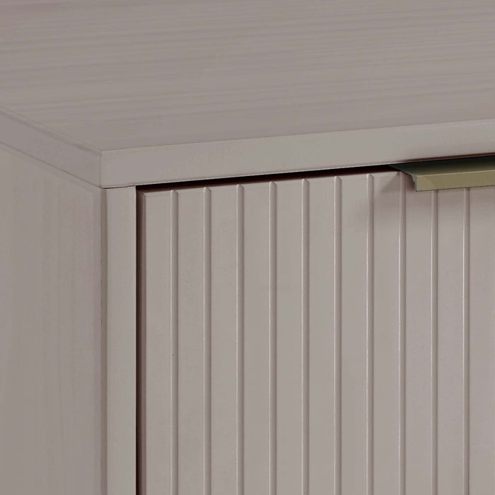 Table de nuit moderne Granville de Manhattan Comfort avec tiroir à extension complète - gris foncé