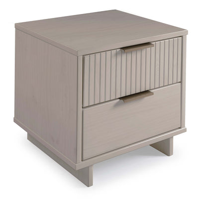 Manhattan Comfort Granville Modern Nightstand with 2 Full Extension Drawer - Light Grey|Table de nuit moderne Granville de Manhattan Comfort avec 2 tiroir à extension complète - gris pâle