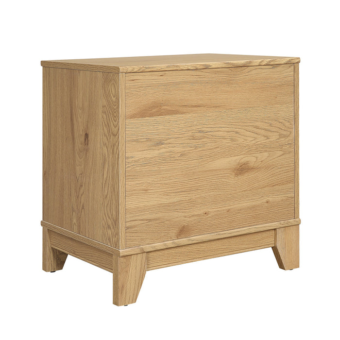 Table de nuit moderne Sheridan de Manhattan Comfort avec cannage - naturelle