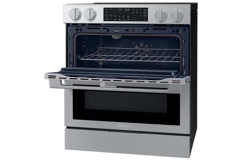 Cuisinière électrique encastrée Flex DuoMC de Samsung de 6,3 pi3 avec friture à air Air Fry Max - Acier inoxydable - NSE90H63DRAC