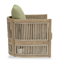  Fauteuils Oasis pour la terrasse à l’extérieur - ensemble de 2, eucalyptus, NuvellaMD, résistants aux intempéries - naturels et verts