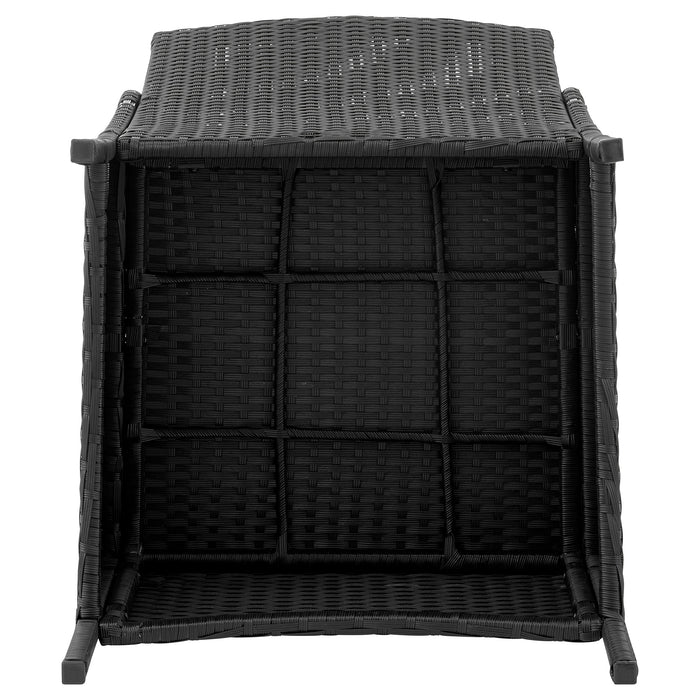 Ensemble de conversation Imperia de Manhattan Comfort 4 pièces en acier et en rotin pour la terrasse - crème
