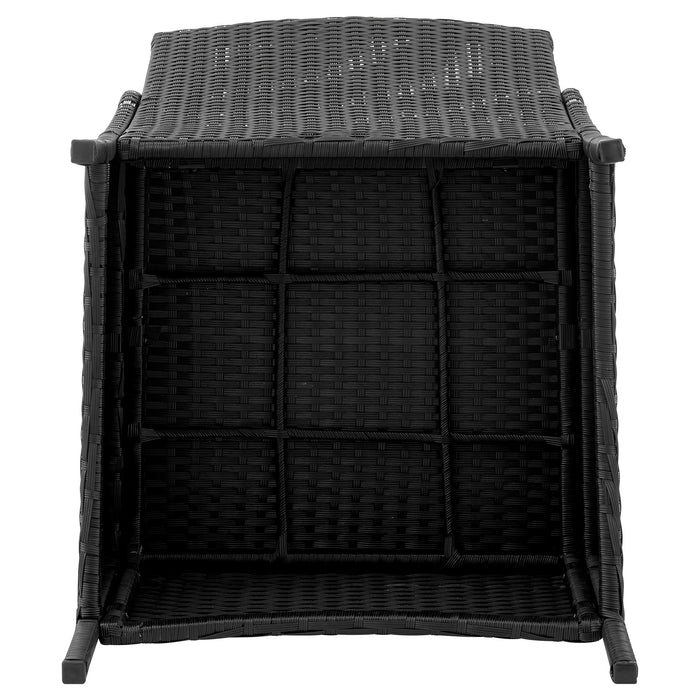 Ensemble de conversation Imperia de Manhattan Comfort 4 pièces en acier et en rotin avec coussins pour la terrasse - gris