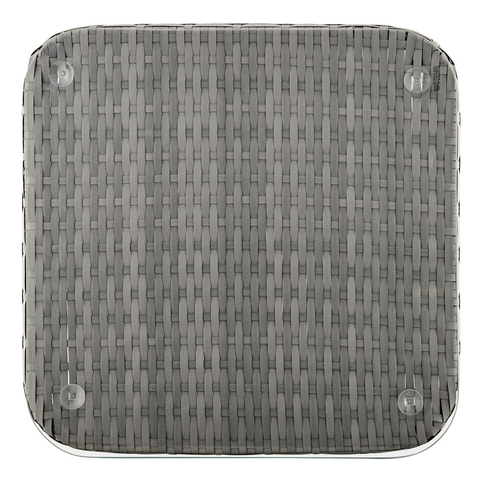 Ensemble de conversation Cannes de Manhattan Comfort 3 pièces en corde et en osier pour la terrasse - gris