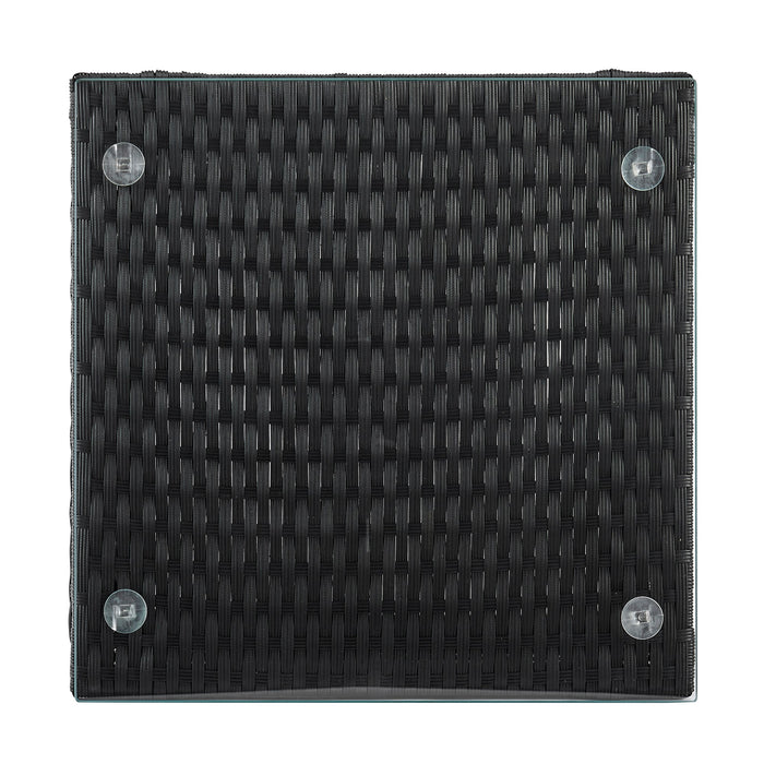 Ensemble de conversation Imperia de Manhattan Comfort 3 pièces en acier et en rotin pour la terrasse - crème