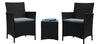 Ensemble de conversation Imperia de Manhattan Comfort 3 pièces en acier et en rotin pour la terrasse - gris