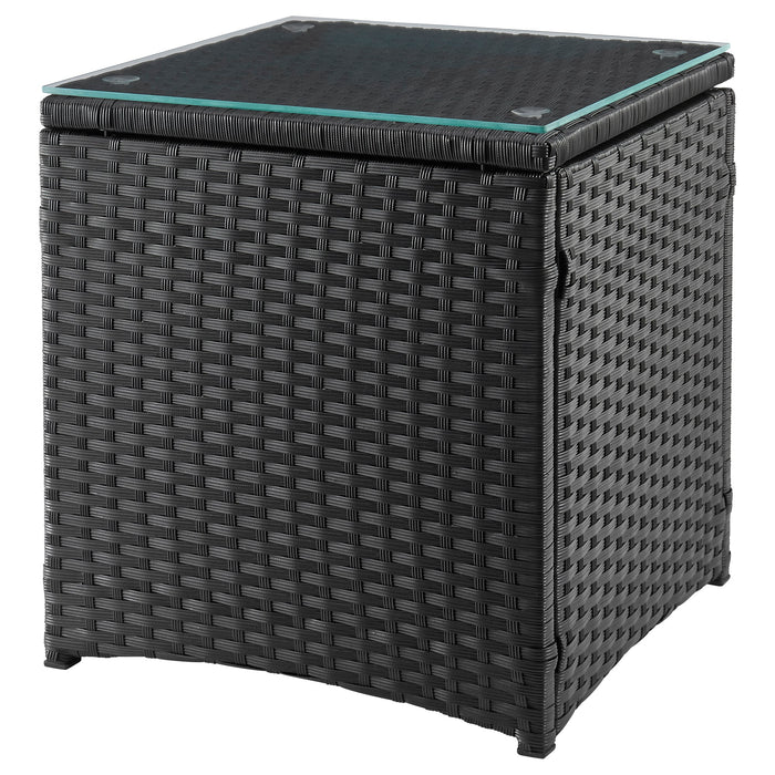 Ensemble de conversation Imperia de Manhattan Comfort 3 pièces en acier et en rotin pour la terrasse - gris