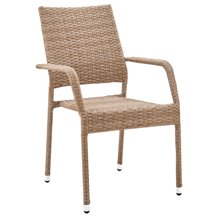 Chaise de coin-repas Genoa de Manhattan Comfort pour la terrasse - tressage tan