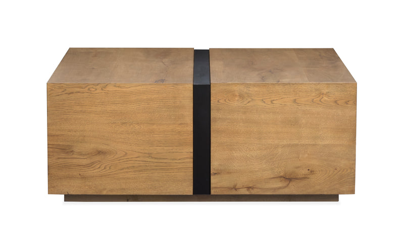 Table à café Orsman de 42 po avec rangement - caramel rustique