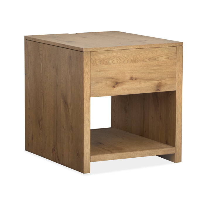 Table de bout Orsman de 22 po avec rangement - caramel rustique