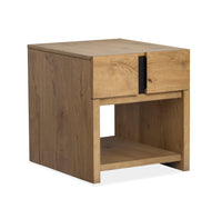 Table de bout Orsman de 22 po avec rangement - caramel rustique