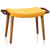Pouf Geta de Manhattan Comfort - jaune et noyer antique