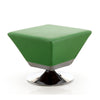 Pouf pivotant Diamond de Manhattan Comfort en chrome poli - vert