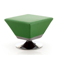 Pouf pivotant Diamond de Manhattan Comfort en chrome poli - vert