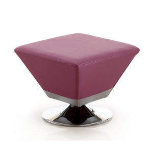 Pouf pivotant Diamond de Manhattan Comfort en chrome poli - violet