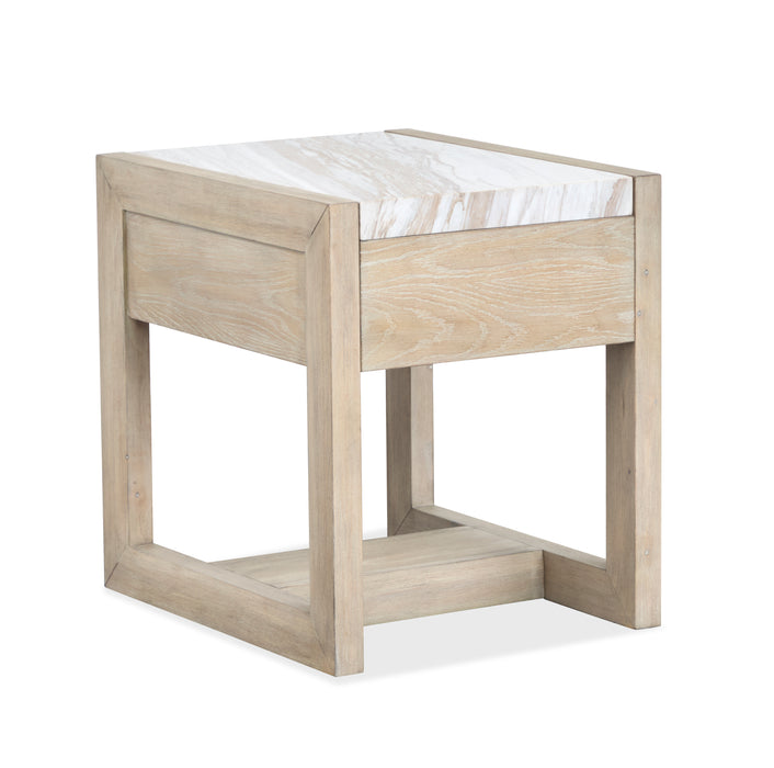 Table de bout Penley de 20 po avec rangement - chamois galerie