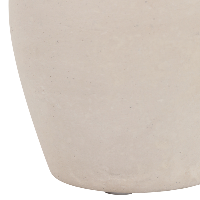 Vase à fleurs contemporain de 6,75 po - ivoire 