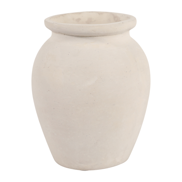 Vase à fleurs contemporain de 6,75 po - ivoire 