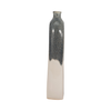 16” Ceramic Open Cut Out Vase – Ivory and Blue  | Vase de 16 po en céramique à découpe ouverte - ivoire et bleu