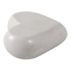 5” Natural Stone Marble Heart – White | Cœur de 5 po en pierre de marbre naturel – blanc