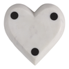 5” Natural Stone Marble Heart – White | Cœur de 5 po en pierre de marbre naturel – blanc