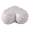 5” Natural Stone Marble Heart – White | Cœur de 5 po en pierre de marbre naturel – blanc