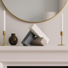 Marble 6” Abstract Jack Decoration – White | Osselet décoratif abstrait de 6 po en marbre - blanc