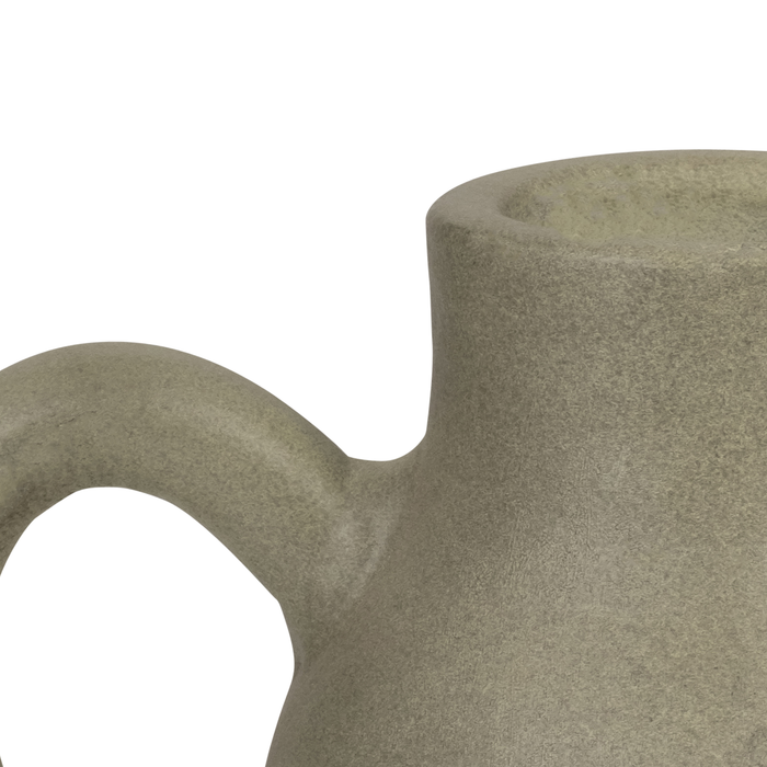 Vase de 8,75 po en terre cuite avec poignée - vert 