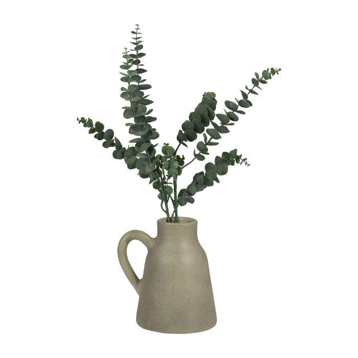 Vase de 8,75 po en terre cuite avec poignée - vert 