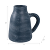 8.75” Terracotta Vase with Handle – Blue  | Vase de 8,75 po en terre cuite avec poignée - bleu