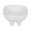 10” Ceramic Rounded Rectangle Bowl– White  | Bol rectangulaire arrondi de 10 po en céramique - blanc