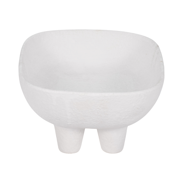 Bol rectangulaire arrondi de 10 po en céramique - blanc 