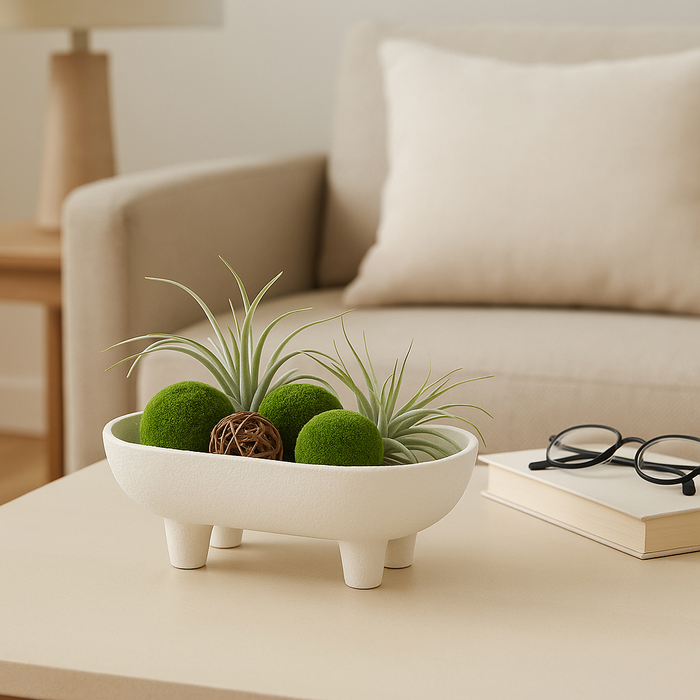 Bol rectangulaire arrondi de 10 po en céramique - blanc 