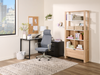 Daniel 55.11" Glass-Top L-Shaped Desk with Storage - Black | Bureau en forme de L Daniel de 55.11 po avec dessus en verre et rangement - noir